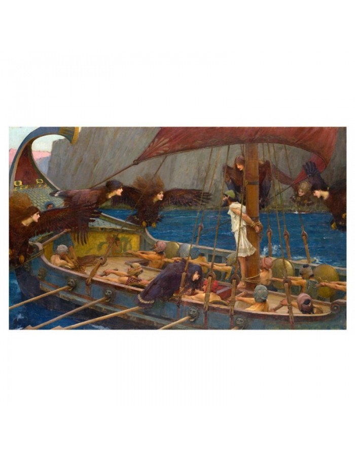 Πίνακας σε καμβά με Ζωγραφική με τον Οδυσσέα και τις Σειρήνες
