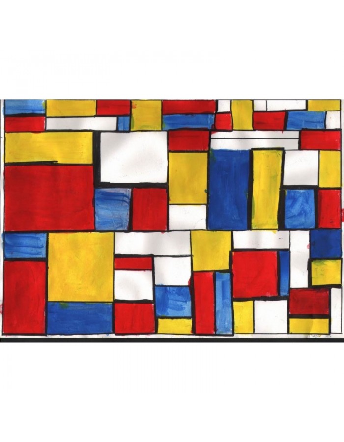 Πίνακας σε καμβά με Ζωγραφική Piet Mondrian geometrical painting