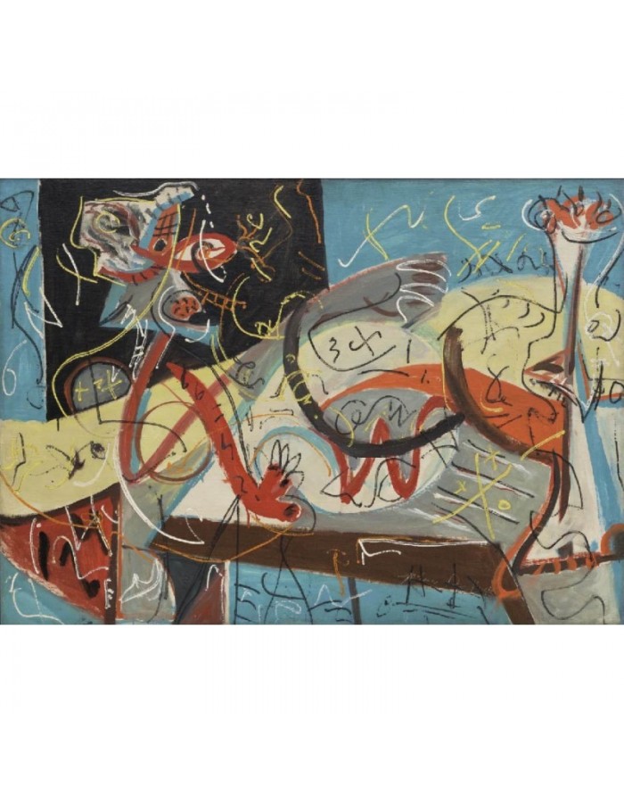 Πίνακας σε καμβά με Ζωγραφική Pollock stenographic