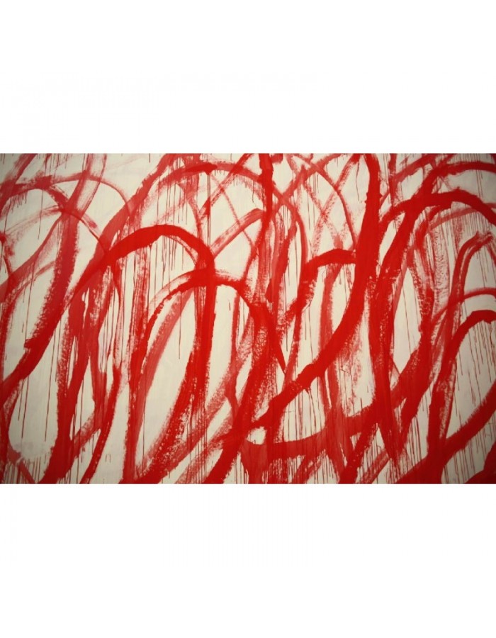 Πίνακας σε καμβά με Ζωγραφική Red abstract