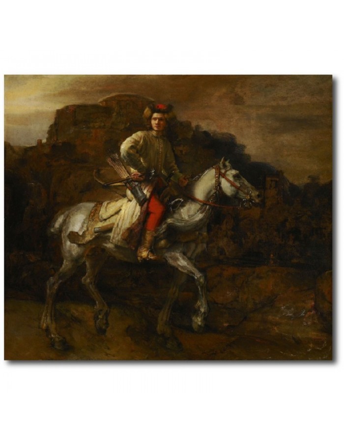 Πίνακας σε καμβά με Ζωγραφική Rembrandt De Poolse Ruiter