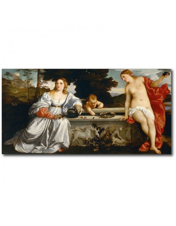 Πίνακας σε καμβά με Ζωγραφική Titian Sacred and Profane Love