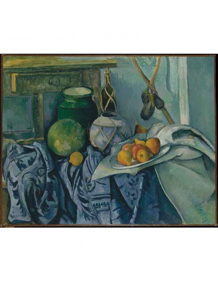 Πίνακας σε καμβά Paul Cezanne - Still Life with a Ginger Jar and Eggplants(1893)