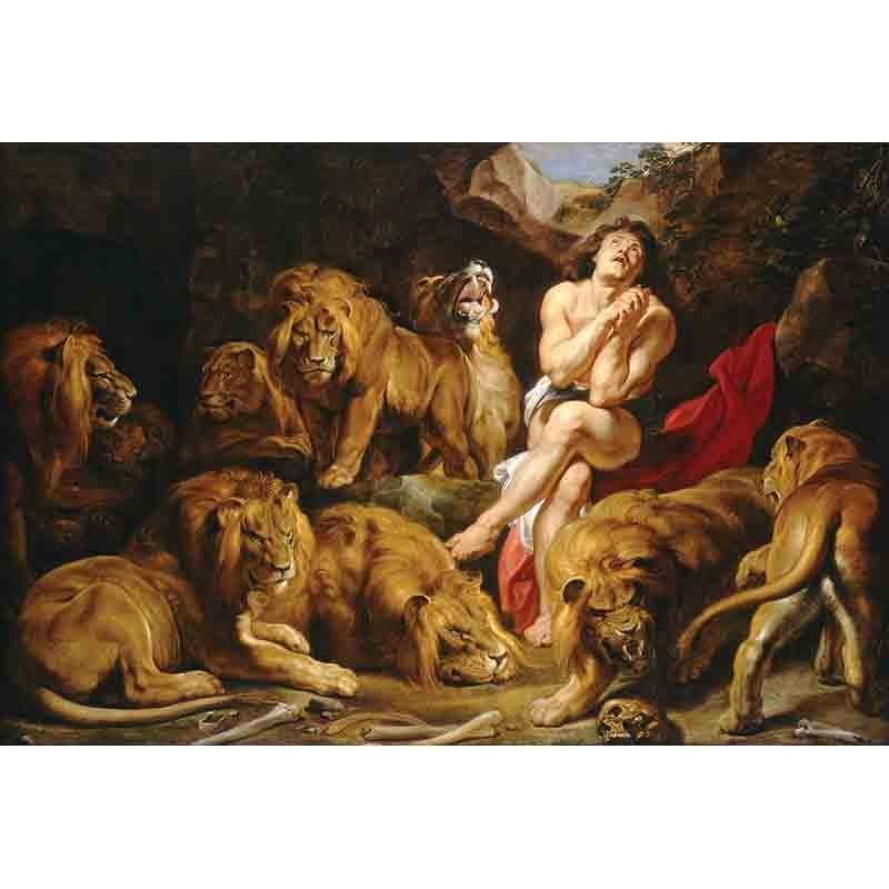 Πίνακας σε καμβά Peter Paul Rubens - Daniel in the Lions' Den