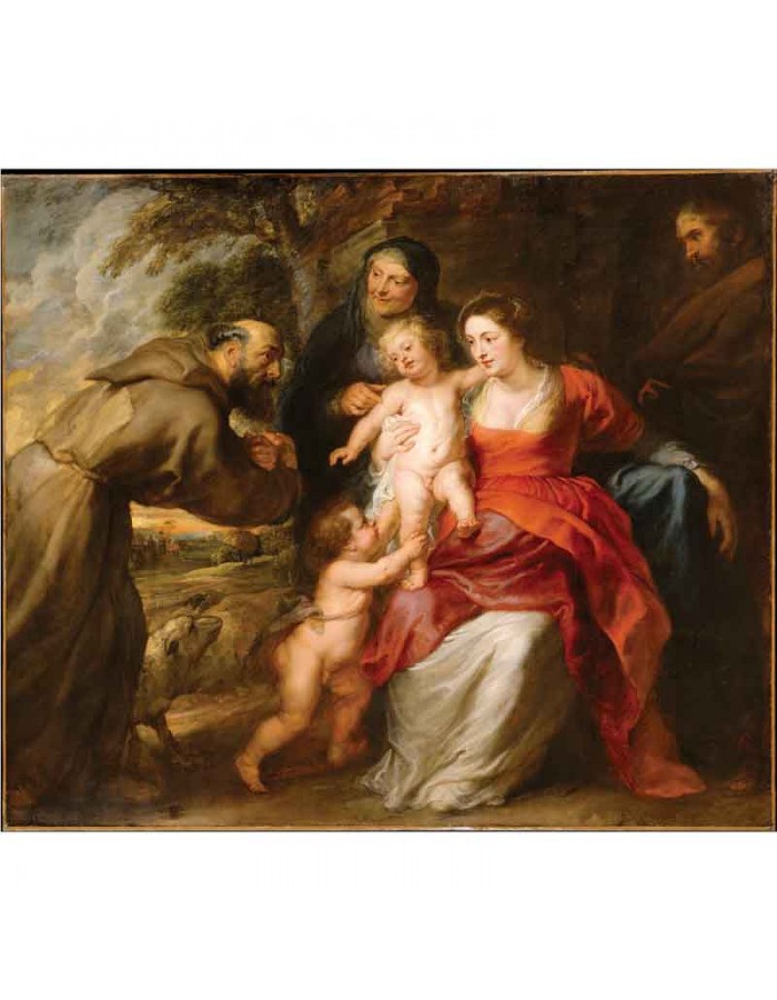 Πίνακας σε καμβά Peter Paul Rubens - The Holy Family with Saints Francis and Anne and the Infant Saint John the Baptist