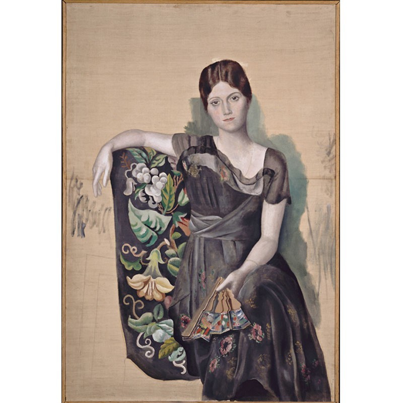 Πίνακας σε καμβά Picasso - Portrait d'Olga dans un fauteuil