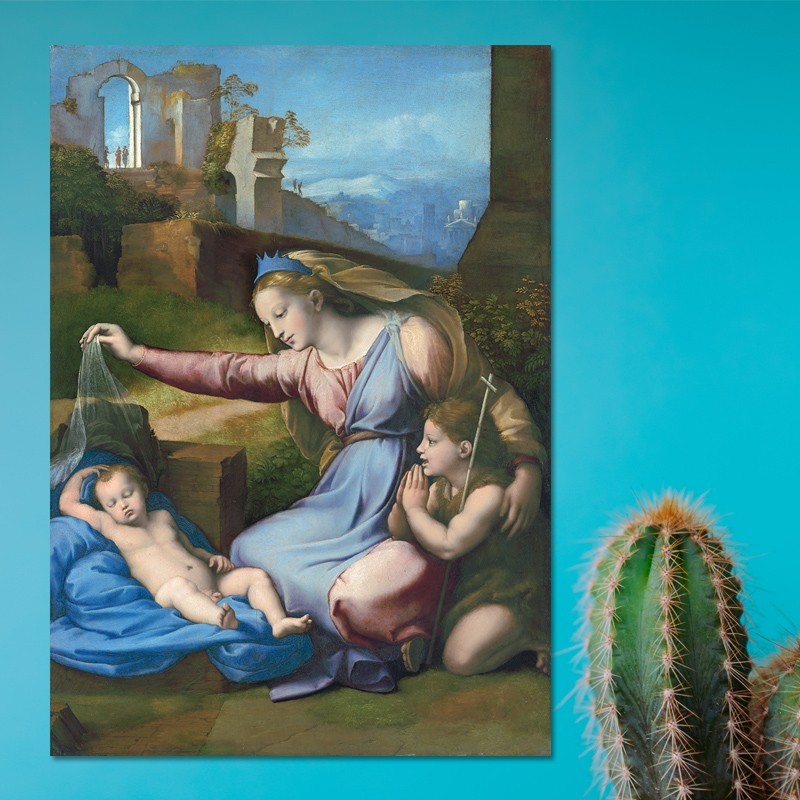 Πίνακας σε καμβά Raffaello - Madonna with the Blue Diadem