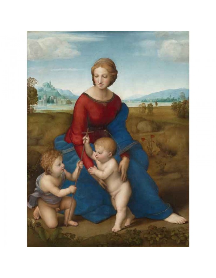 Πίνακας σε καμβά Raffaello Sanzio da Urbino - Madonna in the Meadow