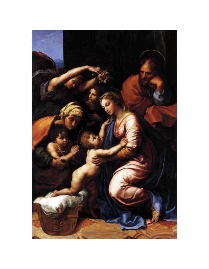Πίνακας σε καμβά Raffaello Sanzio da Urbino - The Holy Family - 1518