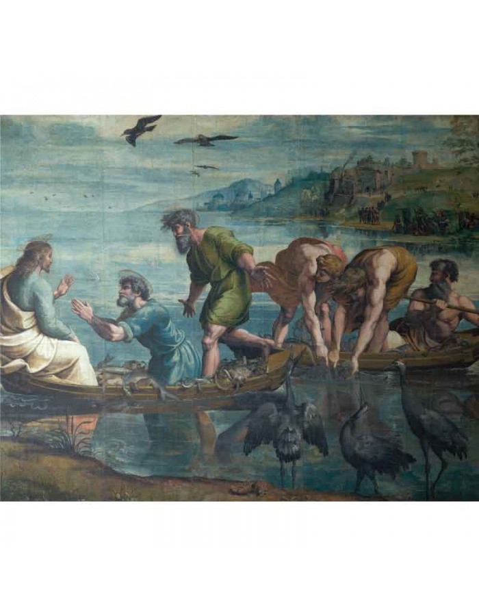 Πίνακας σε καμβά Raffaello Sanzio da Urbino - The Miraculous Draught of Fishes - 1515
