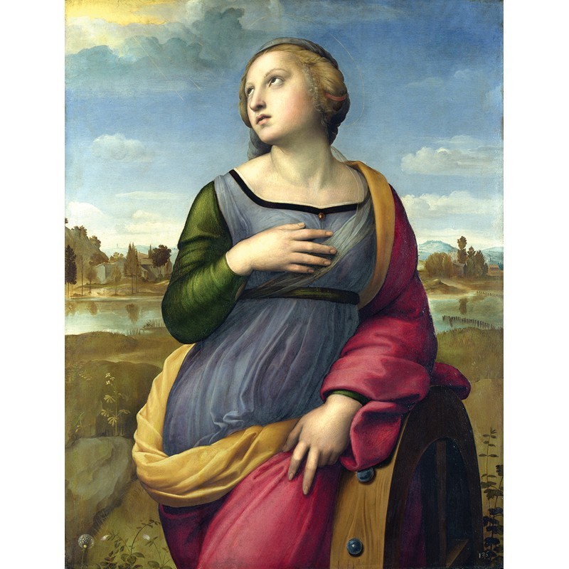 Πίνακας σε καμβά Raffaello - St. Catherine of Alexandria