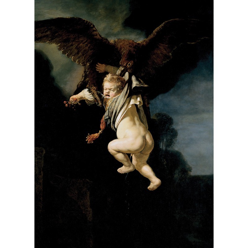 Πίνακας σε καμβά Rembrandt - The Abduction of Ganymede