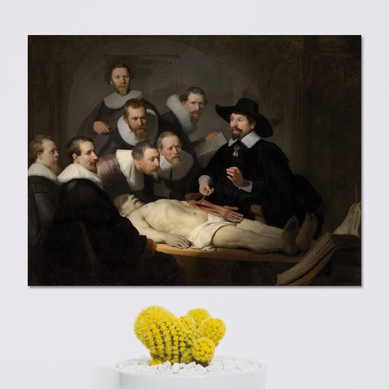 Πίνακας σε καμβά Rembrandt - The Anatomy Lesson of Dr Nicolaes Tulp