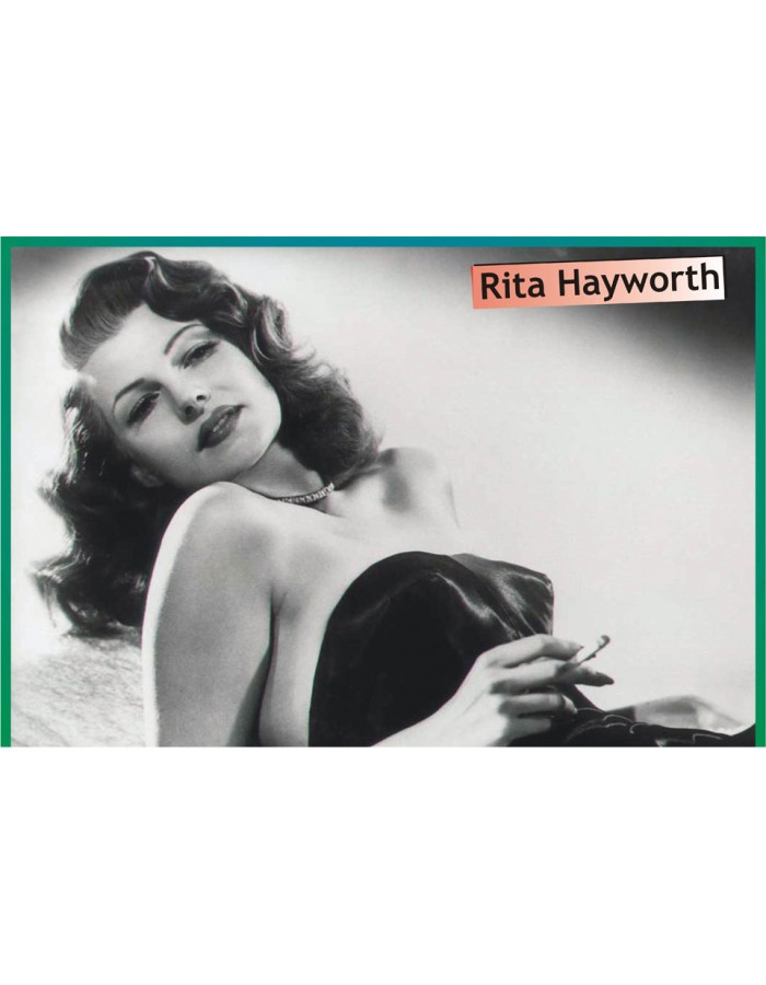 Πίνακας σε καμβά Rita Hayworth B&W