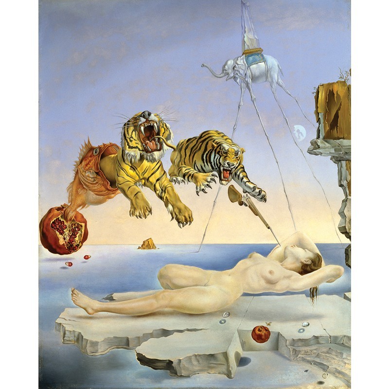 Πίνακας σε καμβά Ssalvador Dali - Dream Caused by the Flight of a Bee around a Pomegranate a Second before Waking