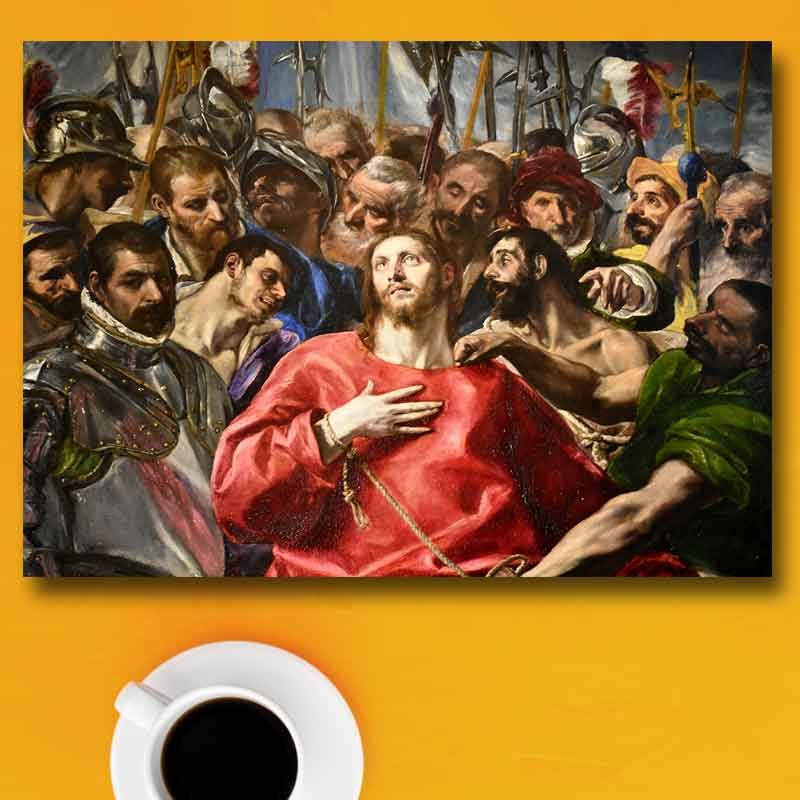 Πίνακας σε καμβά The discrobing of Christ-El Greco