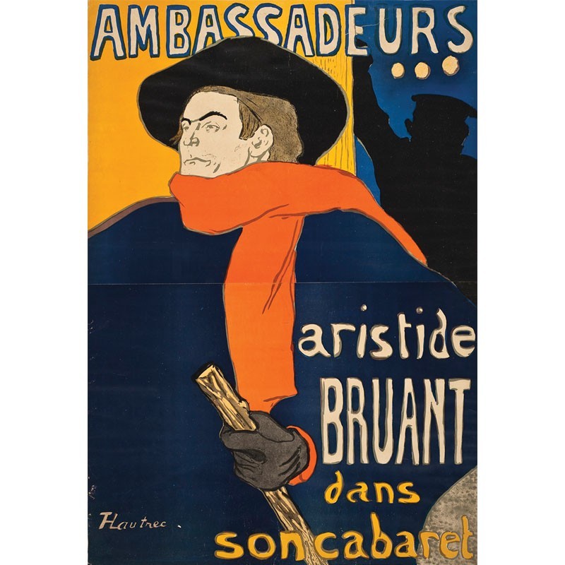 Πίνακας σε καμβά Toulouse Lautrec - Ambassadeurs Aristide Bruant