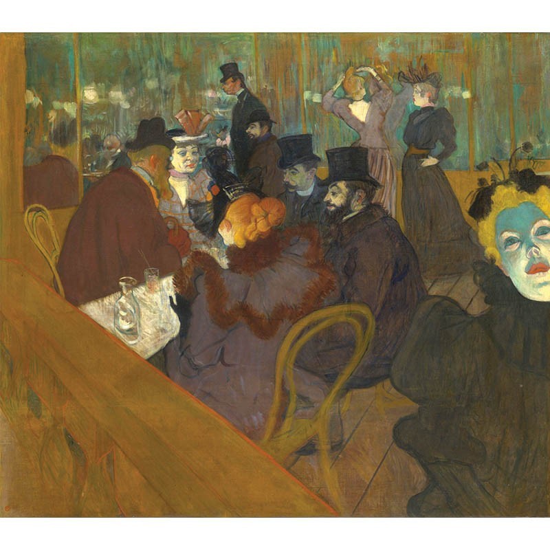 Πίνακας σε καμβά Toulouse Lautrec - At the Moulin Rouge