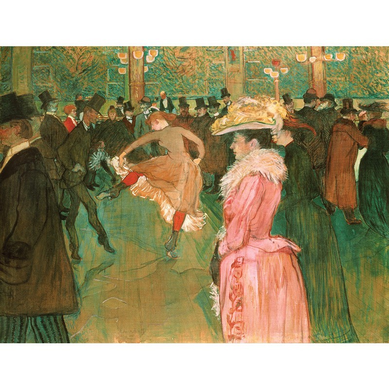 Πίνακας σε καμβά Toulouse Lautrec - At the Moulin Rouge, The_Dance