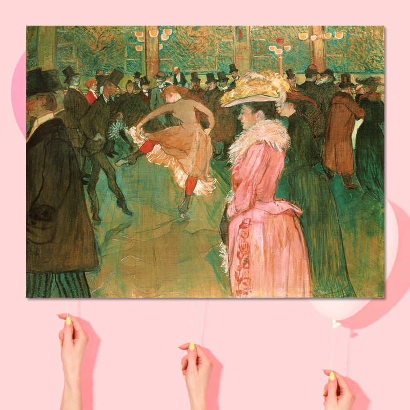 Πίνακας σε καμβά Toulouse Lautrec - At the Moulin Rouge, The_Dance
