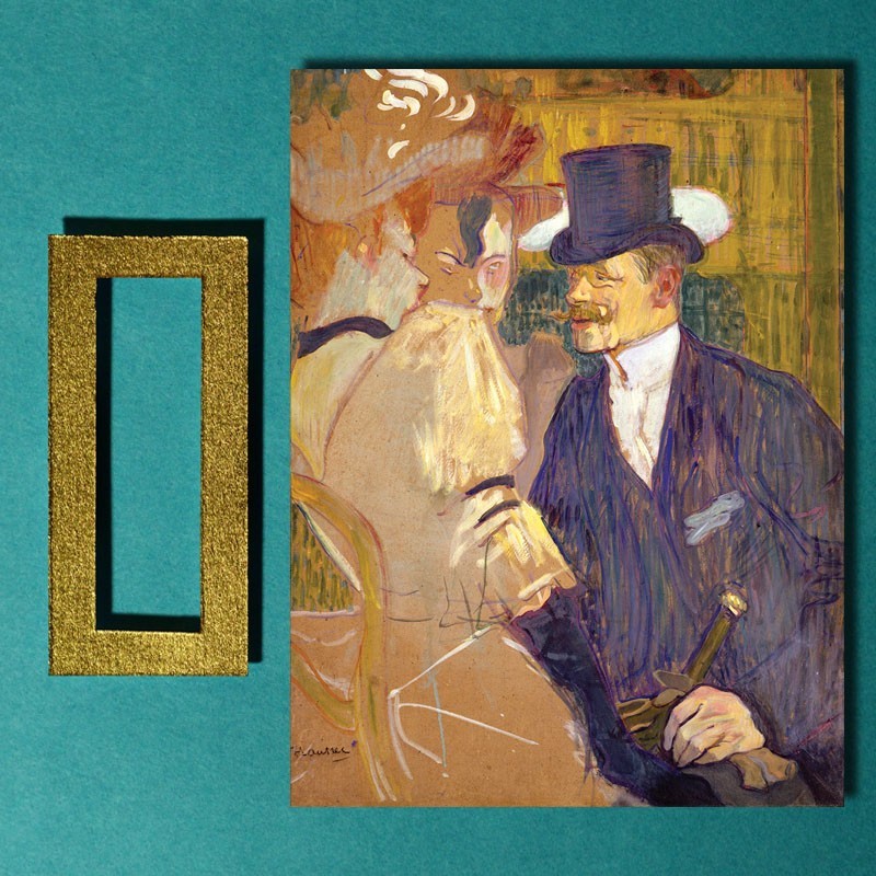 Πίνακας σε καμβά Toulouse Lautrec - The Englishman at the Moulin Rouge