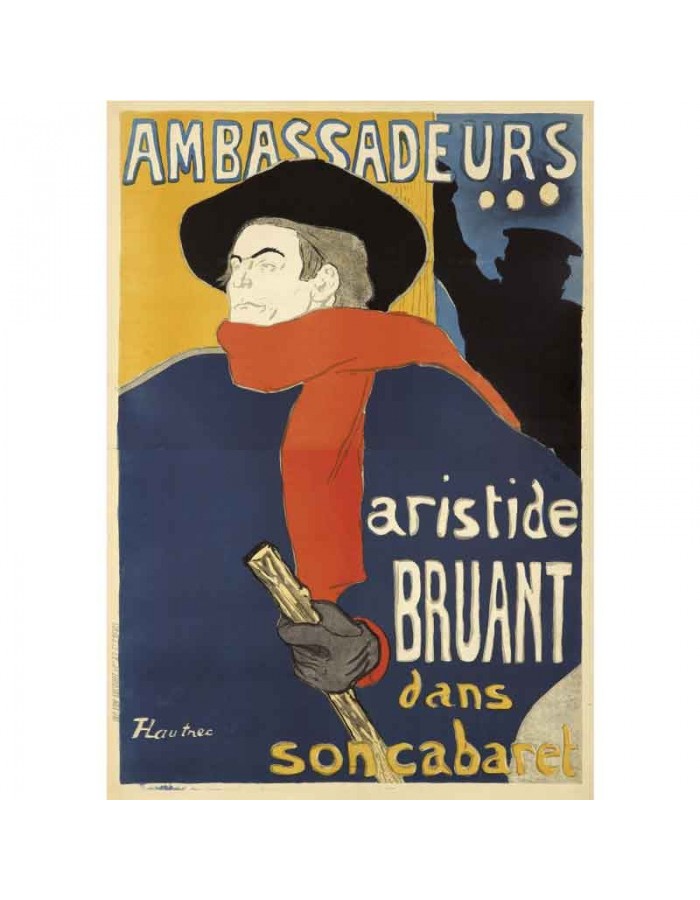 Πίνακας σε καμβά Toulouse Loutrec - Ambassadeurs Poster