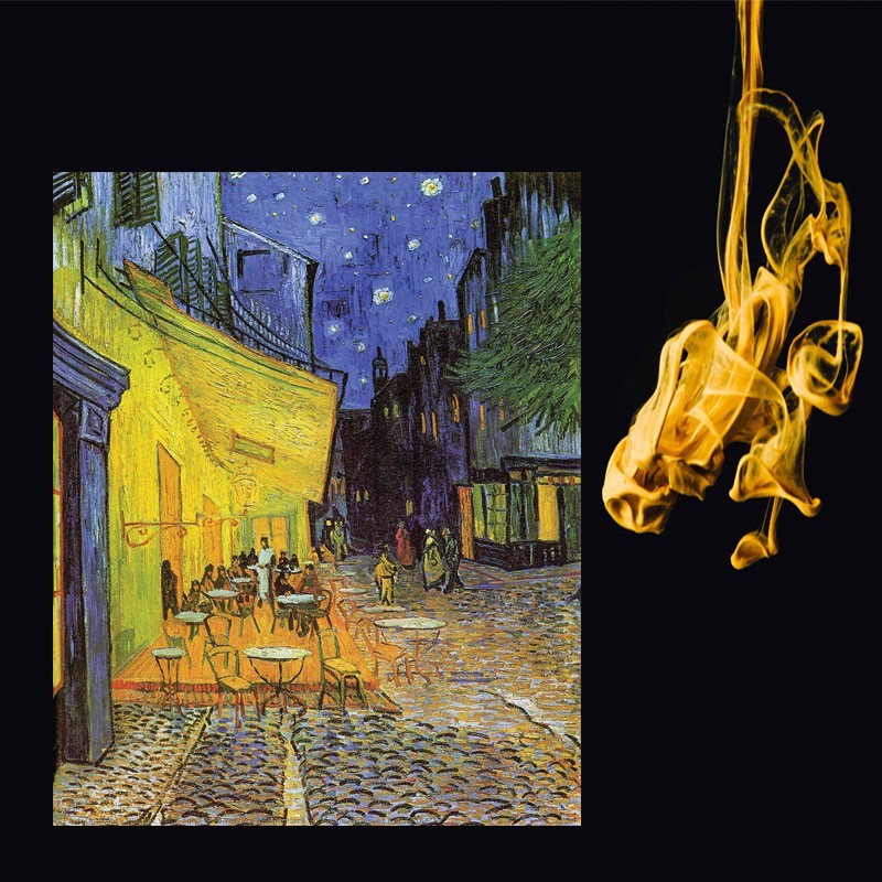 Πίνακας σε καμβά Van Gogh - Cafe-terrace on the place du forum arles at night