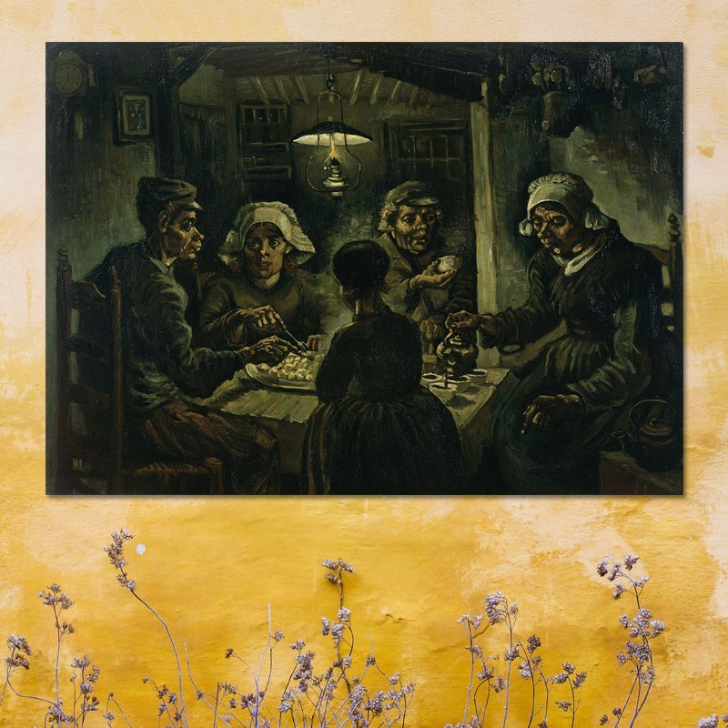 Πίνακας σε καμβά Van Gogh - die kartoffelesser