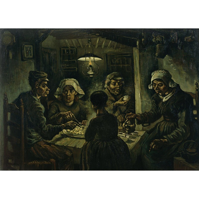 Πίνακας σε καμβά Van Gogh - die kartoffelesser
