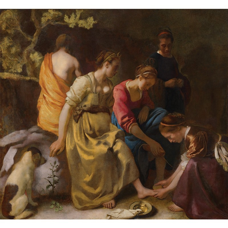 Πίνακας σε καμβά Vermeer - Diana and Her Companions