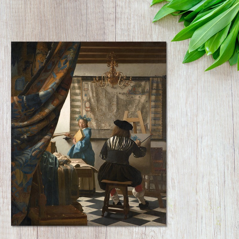 Πίνακας σε καμβά Vermeer - The Art of Painting