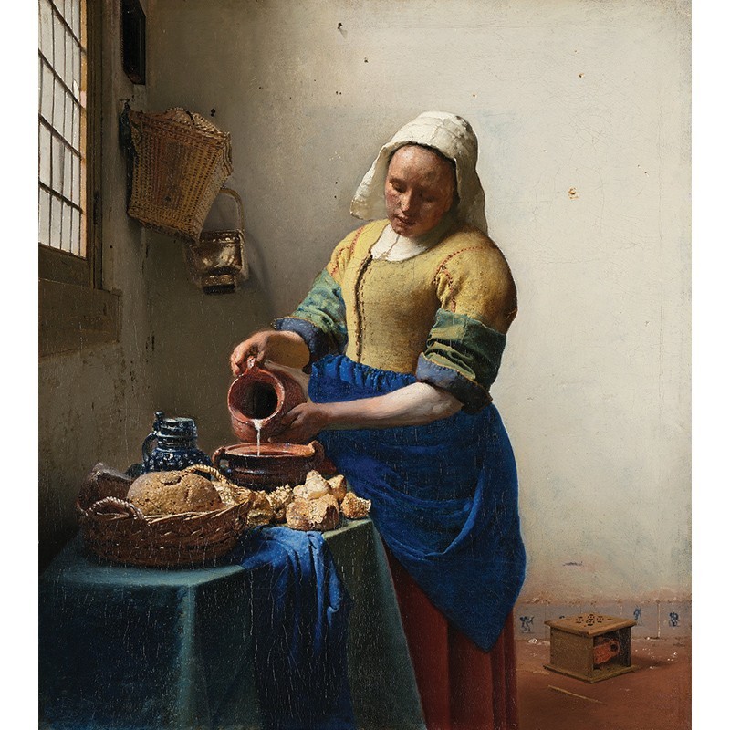 Πίνακας σε καμβά Vermeer - The Milkmaid