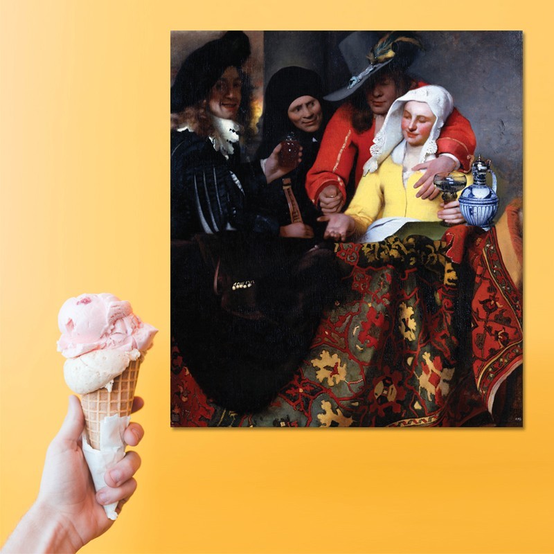 Πίνακας σε καμβά Vermeer - The Procuress