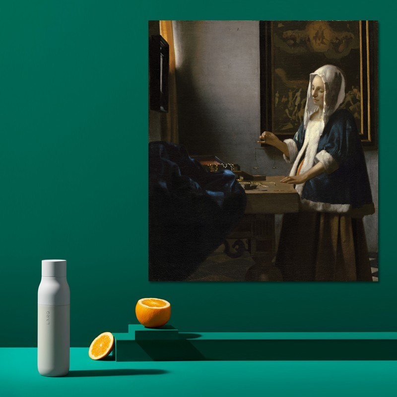 Πίνακας σε καμβά Vermeer - Woman Holding a Balance