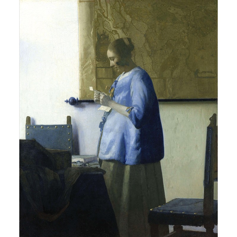 Πίνακας σε καμβά Vermeer - Woman reading a letter