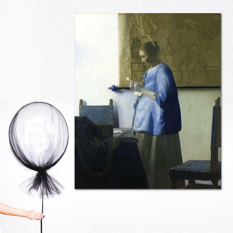 Πίνακας σε καμβά Vermeer - Woman reading a letter