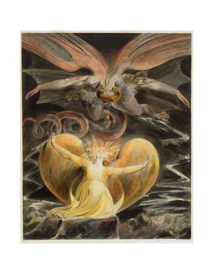 Πίνακας σε καμβά William Blake - The Great Red Dragon and the Woman Clothed with Sun - 1805