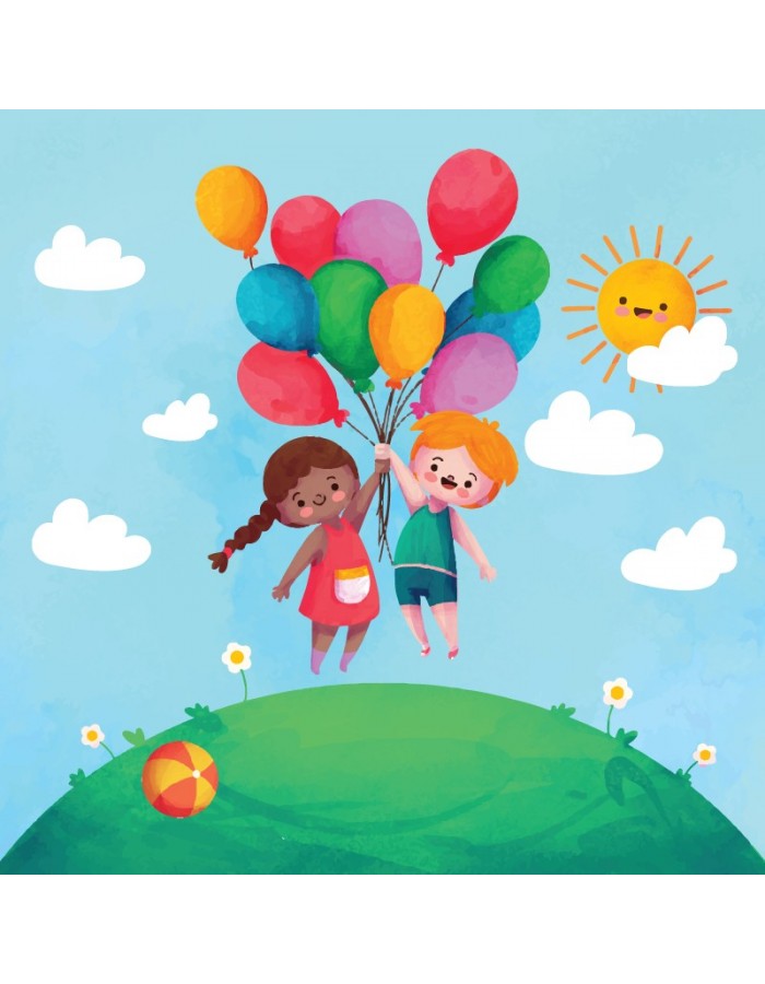 Ρολοκουρτίνα Παιδάκια Με Μπαλόνια