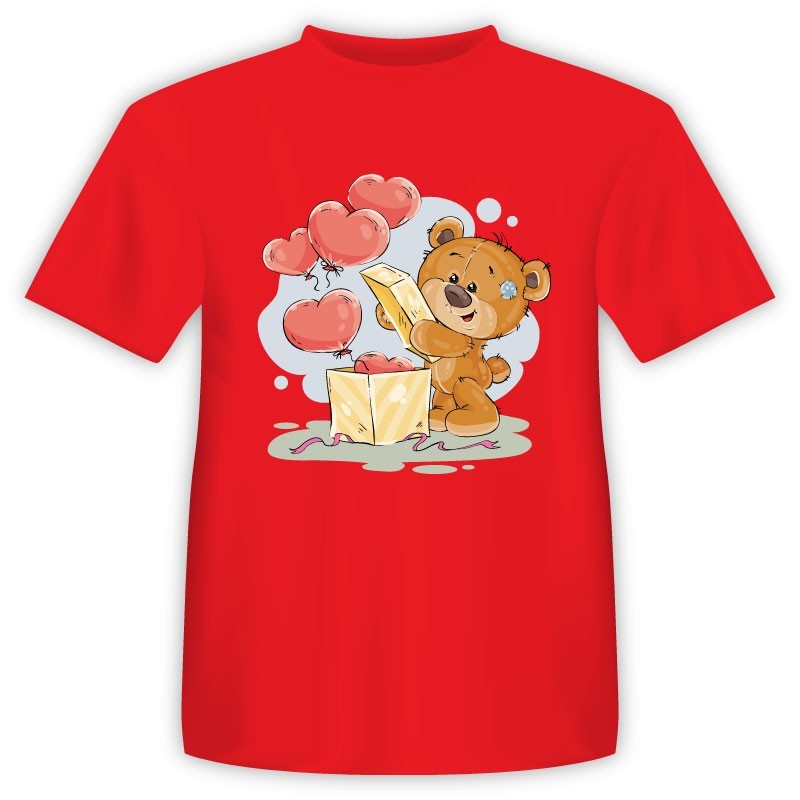 T-shirt Αρκουδάκι με καρδούλες