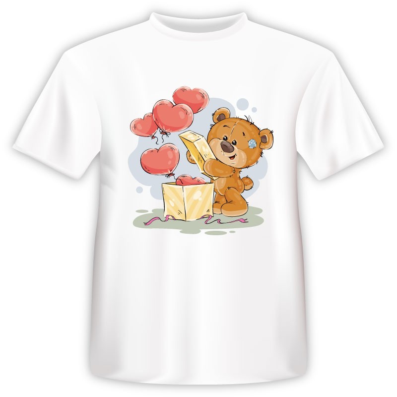 T-shirt Αρκουδάκι με καρδούλες
