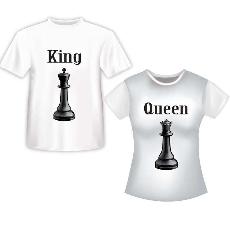 T-shirt chess King-Queen
