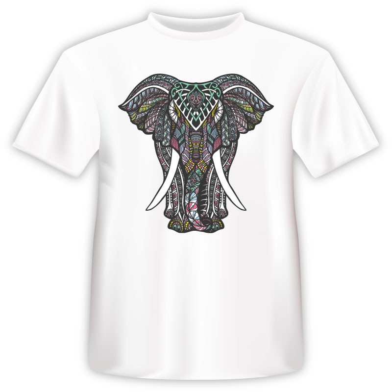 T-shirt Ελέφαντας Πολύχρωμος