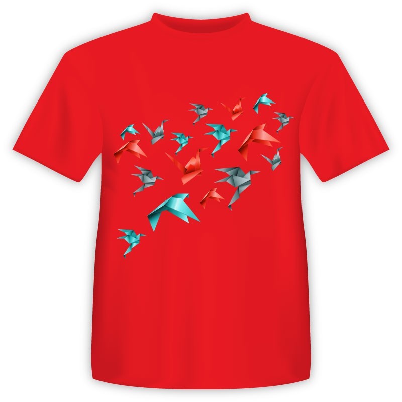 T-shirt Origami Πουλιά