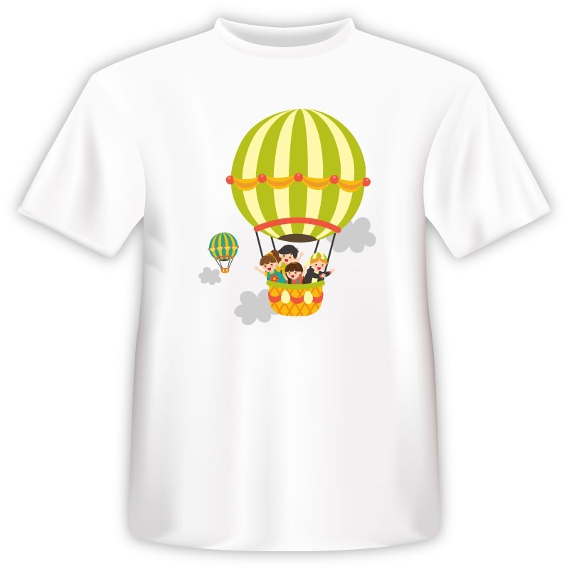T-shirt Παιδάκια σε αερόστατο