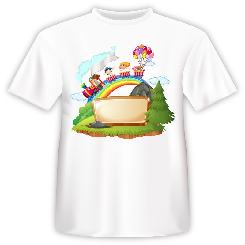 T-shirt Παιδάκια σε τραινάκι