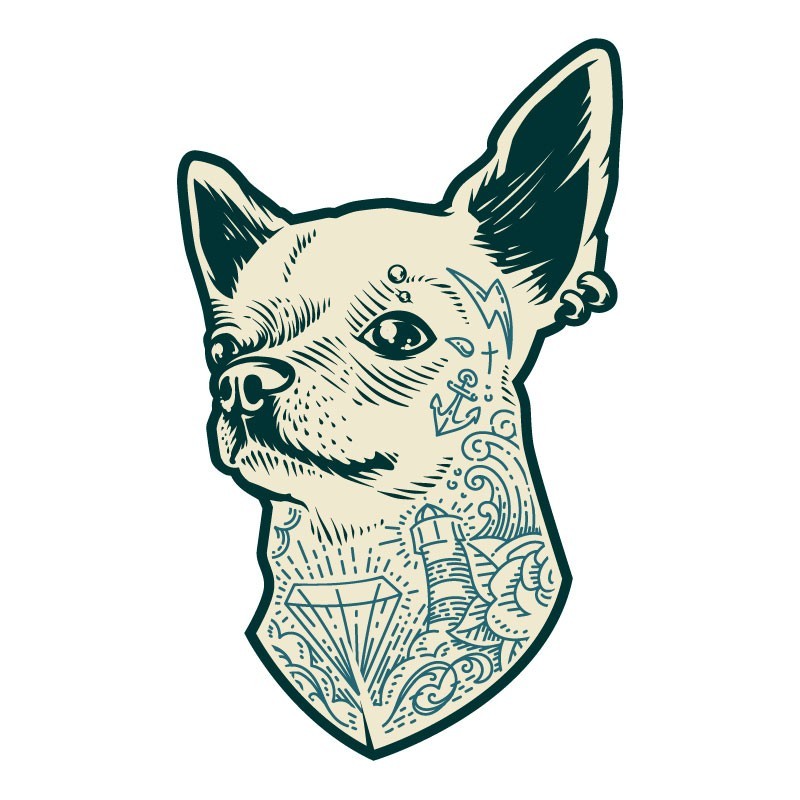 T-shirt Σκύλος Tattoo