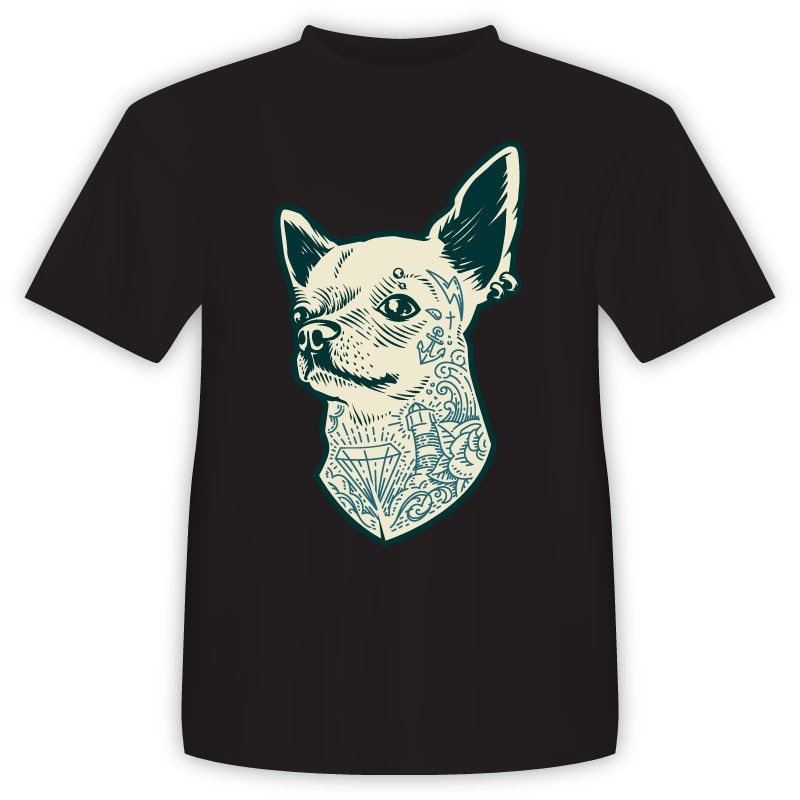 T-shirt Σκύλος Tattoo