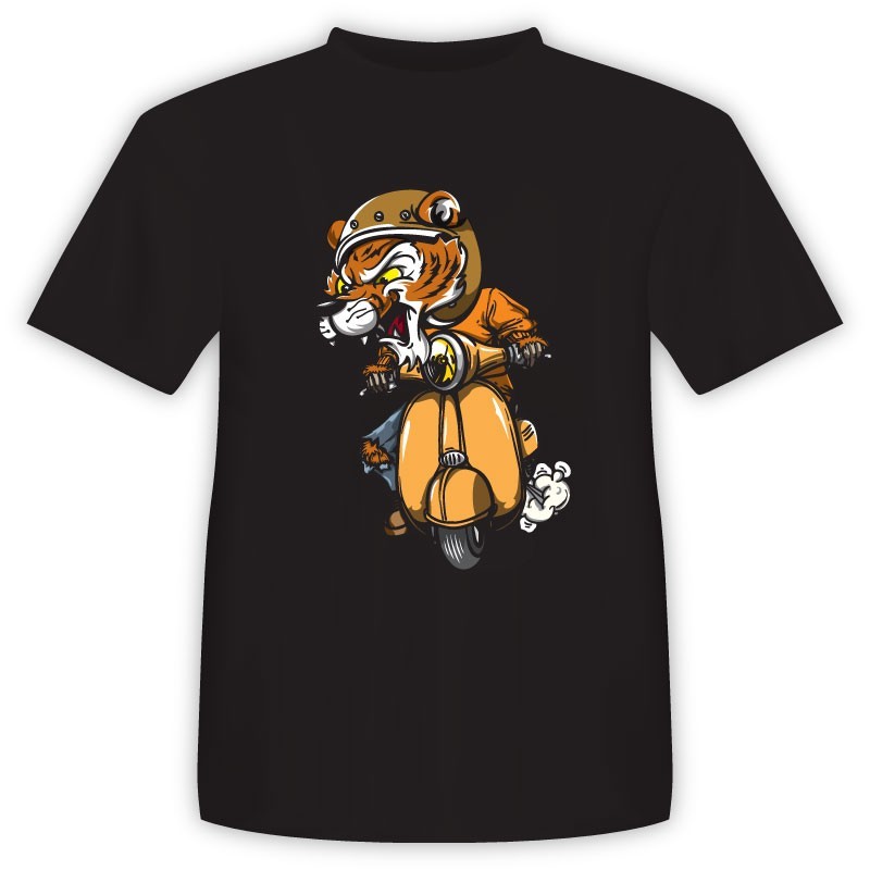 T-shirt Τίγρης σε Μηχανή