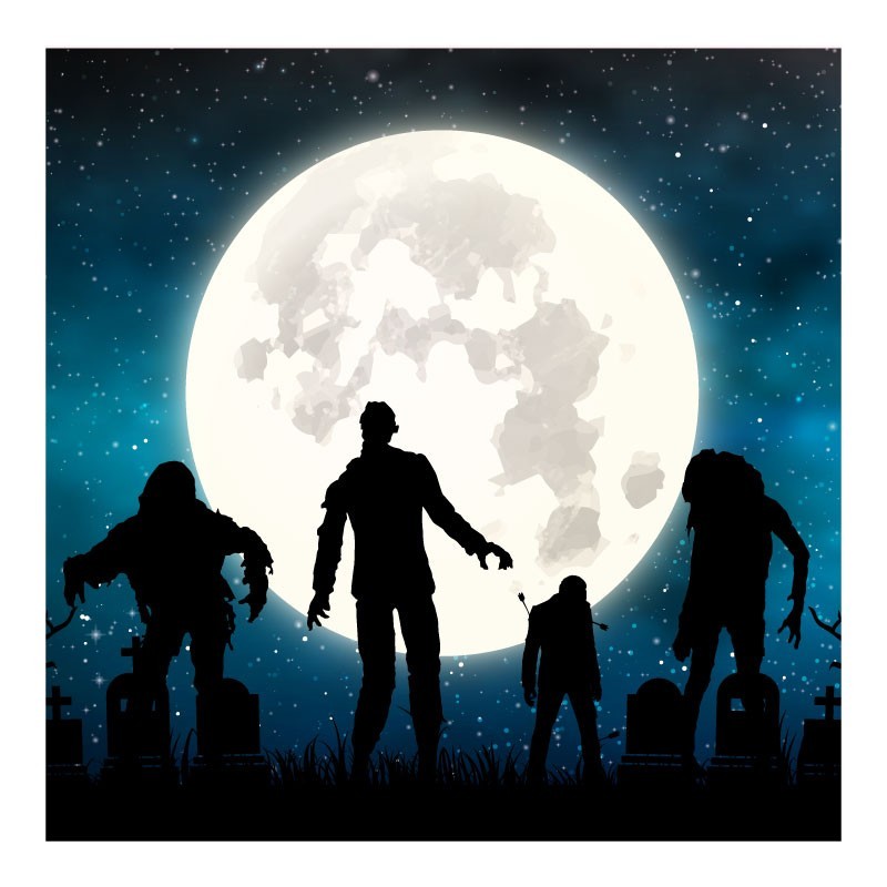 T-shirt Zombies Fullmoon