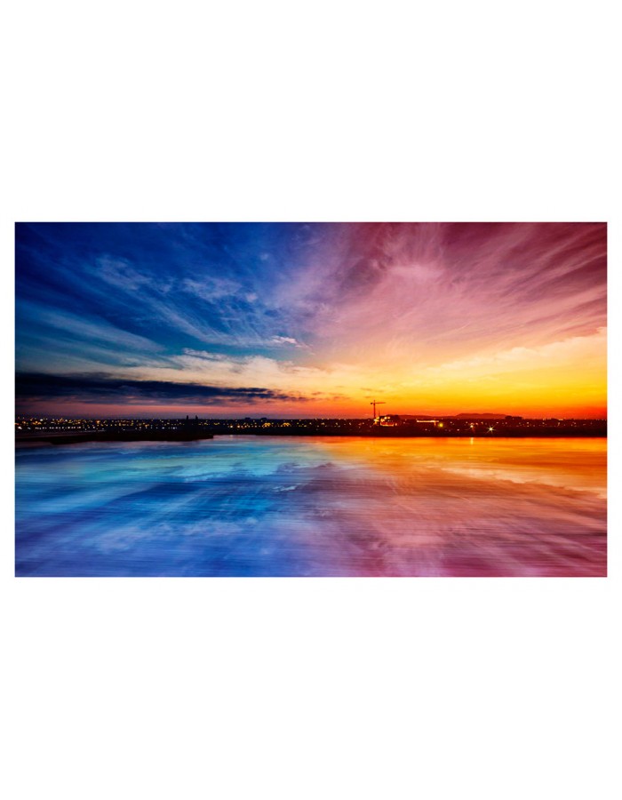 Ταπετσαρία με θάλασσα με πολύχρωμο ηλιοβασίλεμα
